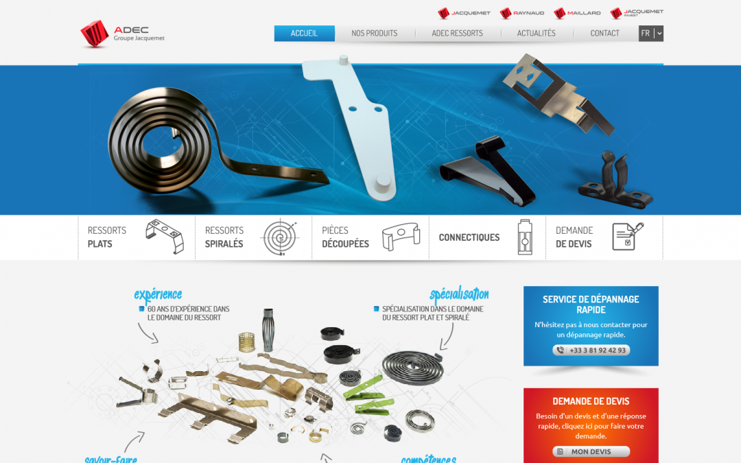 ADEC Ressorts – plats et spiralés
