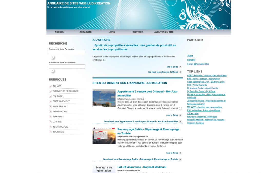 Annuaire de sites web LudiKreation