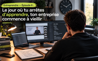 Entreprendre – Épisode 6 : Le jour où tu arrêtes d’apprendre, ton entreprise commence à vieillir